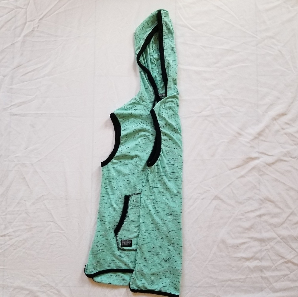 Boys Modern Culture tank hoodie (Mint green/L)